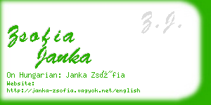 zsofia janka business card